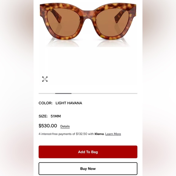 Trade only!! MIU MIU Camel Butterfly shape Sunglasses MUOYS/4BW2Z1/51 - Picture 2 of 16